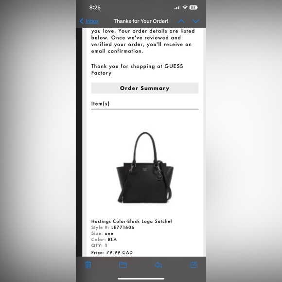 GUESS Satchel Bag - Picture 3 of 5